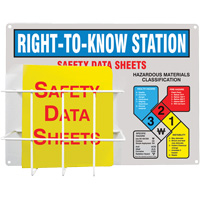 Accuform Signs ZRS347 Station d'information de style panier en aluminium, Anglais, Compris reliures