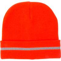 High Visibility Knit Hat with Reflective Stripe, High Visibility Orange, Acrylic SGI135 | TENAQUIP