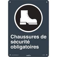 Produits de sécurité Zenith SGI142 Enseigne de s&eacute;curit&eacute; conforme &agrave; la CSA - Chaussures de s&eacute;curit&eacute;, 14" x 10", Plastique, Français avec pictogramme