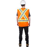 Traffic Safety Vest, High Visibility Orange, Medium, Polyester, CSA Z96 Class 2 - Level 2 SGI273 | TENAQUIP