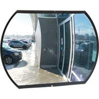 Zenith Safety Products SGI558 Roundtangular Convex Mirror with Bracket, 18" H x 26" W, Indoor/Outdoor