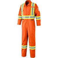 FR Hi-Vis Safety Coveralls, Size 54, Orange  SGI677 | TENAQUIP