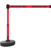 Banner Stakes PL4093 PLUS Barrier Post Set, Plastic, 42" H, Red Tape, 15' Tape Length