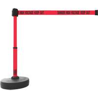 Banner Stakes PL4096 Ensemble de montants pour barri&egrave;re PLUS, Plastique, 42" h, Ruban Rouge, Longueur du ruban 15'