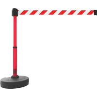 Banner Stakes PL4098 PLUS Barrier Post Set, Plastic, 42" H, Red Tape, 15' Tape Length