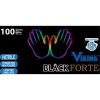 34605 Forte Disposable Gloves, Large, Nitrile, 4.5-mil, Powder-Free, Black  SGJ013 | TENAQUIP