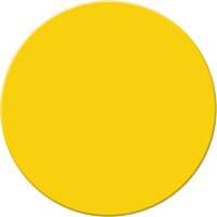 Accuform NMC PTP208YL Tough-Mark Heavy-Duty Floor Marking, Circle, 3.5" L x 3.5" W, Yellow, Polyethylene