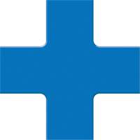 Accuform Signs PTP212BU Tough-Mark Heavy-Duty Floor Marking, Cross, 6" L x 6" W, Blue, Polyethylene