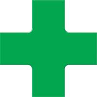 Accuform Signs PTP212GN Tough-Mark Heavy-Duty Floor Marking, Cross, 6" L x 6" W, Green, Polyethylene