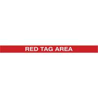 Accuform Signs PTP228 Tough-Mark Heavy-Duty Floor Marking, Rectangle, 48" L x 4" W, Red, Polyethylene