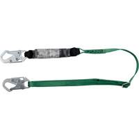MSA 10190397 V-Series Lanyard, 6', Snap Hook Center, Snap Hook Leg Ends, Polyester