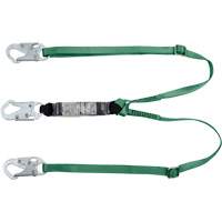 MSA 10190399 V-Series Lanyard, 6', Snap Hook Center, Snap Hook Leg Ends, Polyester