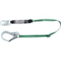 MSA 10190398 V-Series Lanyard, 6', Rebar Hook Center, Snap Hook Leg Ends, Polyester