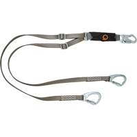 MSA 10193944 V-Series Tie-Back Lanyard, 6', Carabiner Center, Snap Hook Leg Ends, Polyester