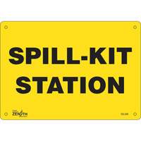 Produits de sécurité Zenith SGL588 Enseigne Spill Kit Station, 7" x 10", Plastique, Anglais