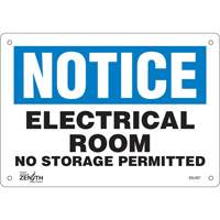 Zenith Safety Products SGL667 "Electrical Room" Sign, 7" x 10", Aluminum, English