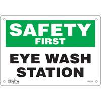 "Eye Wash Station" Sign, 7" x 10", Aluminum, English SGL715 | TENAQUIP