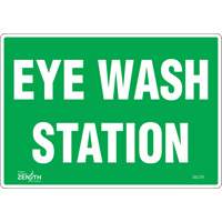 Zenith Safety Products SGL731 "Eye Wash Station" Sign, 7" x 10", Vinyl, English