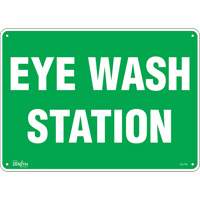 Zenith Safety Products SGL735 "Eye Wash Station" Sign, 10" x 14", Plastic, English