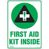 Zenith Safety Products SGL759 "First Aid Kit" Sign, 14" x 10", Plastic, English with Pictogram