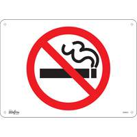 Zenith Safety Products SGM003 "No Smoking" Sign, 10" x 14", Aluminum, Pictogram