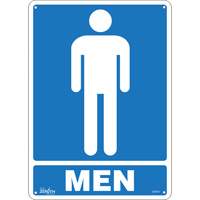 Zenith Safety Products SGM167 "Men" Sign, 14" x 10", Plastic, English with Pictogram