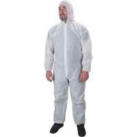 Hooded Coveralls, X-Large, White, Polypropylene SGM427 | TENAQUIP