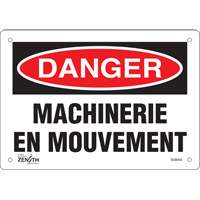 Produits de sécurité Zenith SGM464 Enseigne Machinerie en Mouvement, 7" x 10", Plastique, Français