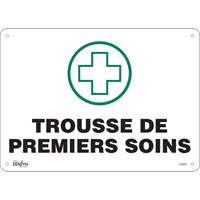 Produits de sécurité Zenith SGM497 Enseigne Premiers Soins, 10" x 14", Plastique, Français avec pictogramme