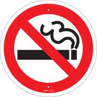 Produits de sécurité Zenith SGM812 Enseigne de s&eacute;curit&eacute; conforme &agrave; la CSA - No Smoking, 12" x 12", Plastique, Pictogramme