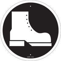 Produits de sécurité Zenith SGM842 Enseigne de s&eacute;curit&eacute; conforme &agrave; la CSA - Foot Protection Required, 12" x 12", Plastique, Pictogramme