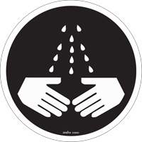 Zenith Safety Products SGM883 Wash Your Hands CSA Standard Safety Sign, 12" x 12", Vinyl, Pictogram