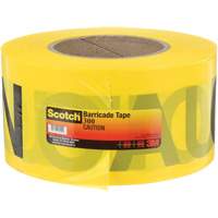 3M 300 Scotch&reg; Buried Barricade Tape, English, 3" W x 1000' L, 2 mils, Black on Yellow