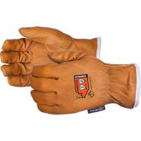 Superior Glove Works Ltd. 378GOBCX-XL Endura&reg; High-Cut Driver's Gloves, X-Large, Grain Goatskin Palm, Steel/Para-Aramid Inner Lining