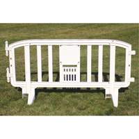 Movit Barricade, Interlocking, 78" L x 39" H, White  SGN470 | TENAQUIP