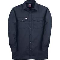 Long-Sleeved Twill Work Shirt, Men's, Large, Navy Blue  SGN685 | TENAQUIP