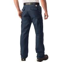 Twill Cargo Work Pants, Poly-Cotton, Navy Blue, Size 28, 34 Inseam  SGN803 | TENAQUIP