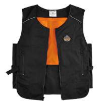 Ergodyne SGN883 Chill-Its&reg; 6260 Lightweight Phase Change Cooling Vest with Packs, Large/X-Large, Black