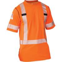 Big Bill RT54HVK5/O-T-ORA-5X T-shirt &agrave; manches courtes haute visibilit&eacute; Polartec Power Grid, Polyester, 5T-Grand (grande taille), Orange