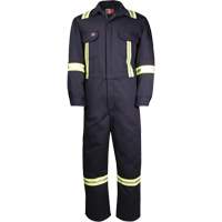 Westex™ UltraSoft<sup>®</sup> Deluxe Coveralls with Reflective Material, Size 38, Navy Blue, 8.7 cal/cm²  SGO043 | TENAQUIP