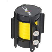 Produits de sécurité Zenith SGO654 Cassette de ruban magn&eacute;tique pour barri&egrave;re de contr&ocirc;le des foules personnalis&eacute;e, Attention ne pas entrer, 7', Ruban Jaune
