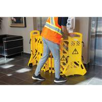 Portable Mobile Barrier, 40" H x 13' L, Yellow SGO660 | TENAQUIP