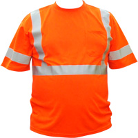 High Visibility Safety T-Shirt, Cotton, Small, High Visibility Orange  SGP105 | TENAQUIP