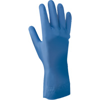 Showa 707FL-08 707FL Series Chemical Resistant Gloves, Size Medium/8, 12" L, Nitrile, Flock-Lined Inner Lining, 11-mil
