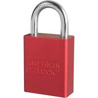 Master Lock A1105NRRED American Lock&reg; Safety Padlock, Red, Keyed Different, Aluminum, 1-1/2" Width