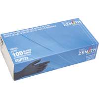 Produits de sécurité Zenith SGP777 Gants jetables de calibre m&eacute;dical r&eacute;sistants &agrave; la perforation, Petit, Nitrile, 5 mils, Sans poudre, Noir, Classe 2