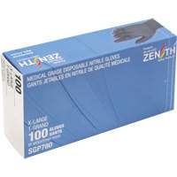 Produits de sécurité Zenith SGP780 Gants jetables de calibre m&eacute;dical r&eacute;sistants &agrave; la perforation, T-Grand, Nitrile, 5 mils, Sans poudre, Noir, Classe 2