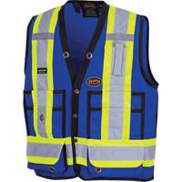 Pioneer V1010180-3XL 6692N Surveyor's Safety Vest, Royal Blue, 3X-Large, Polyester