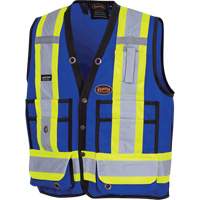 Veste de sécurité pour arpenteur, Bleu royal, Grand, Polyester, CSA Z96-15 classe 1 - niveau 2  SGP805 | TENAQUIP