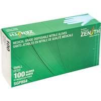 Produits de sécurité Zenith SGP854 Gants jetables de calibre m&eacute;dical r&eacute;sistants &agrave; la perforation, Petit, Nitrile, 3,5 mils, Sans poudre, Bleu, Classe 2